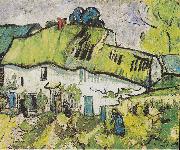 Vincent Van Gogh Farmhouse with two figures oil